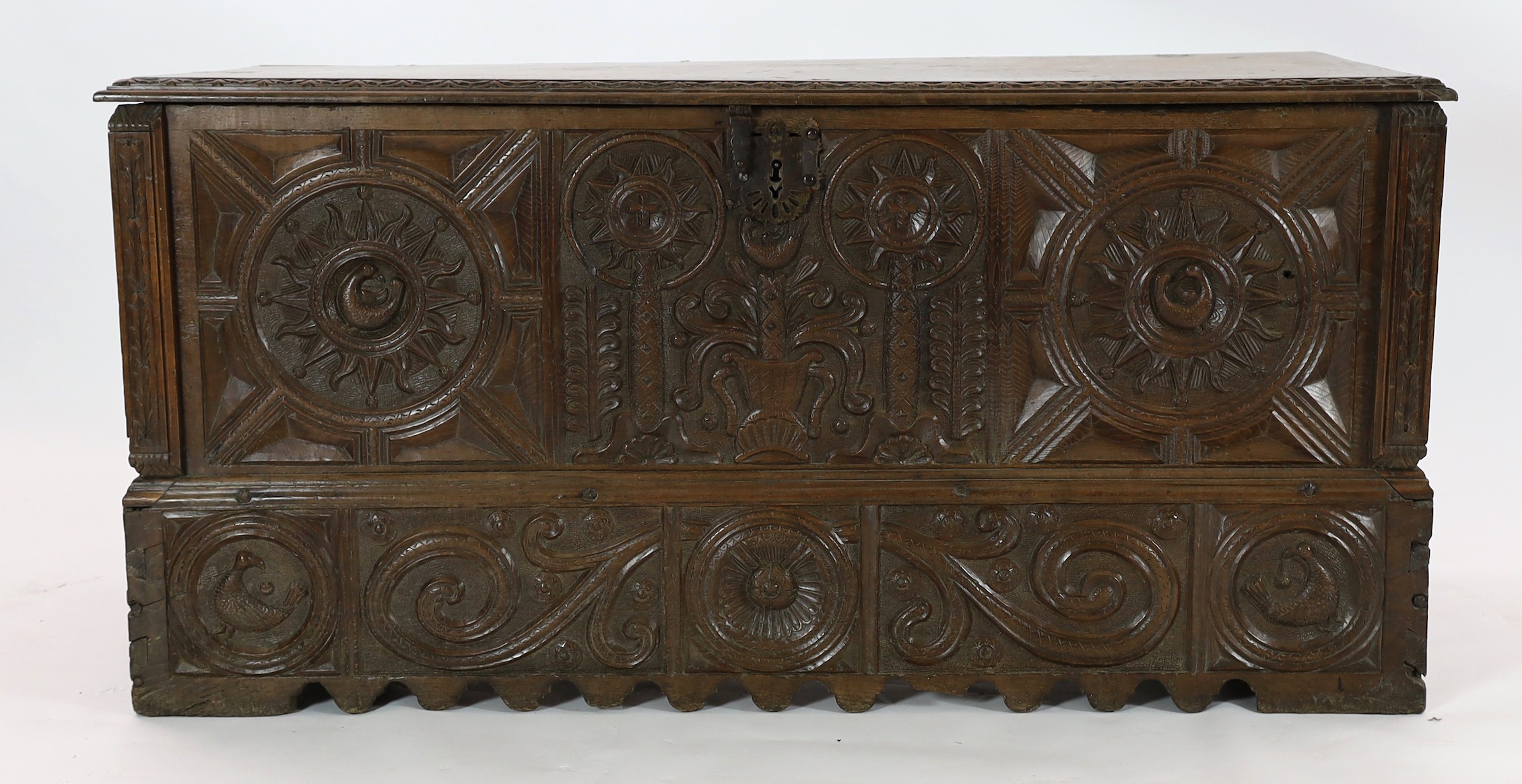 An 18th century Spanish chestnut coffer